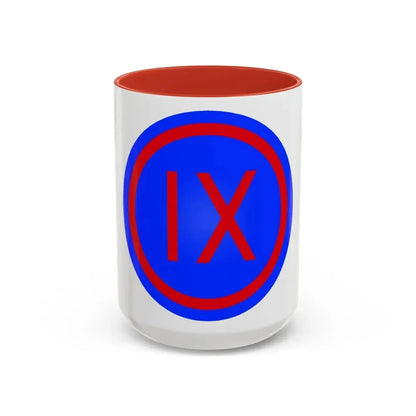 IX Corps (U.S. Army) Accent Coffee Mug 15oz Red - Go Mug Yourself
