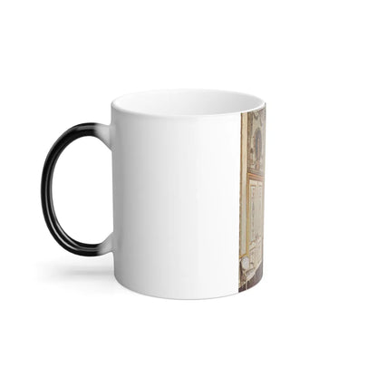 J Jaunbersin (19th Century) The interior of Fra et Frank slot - Oil on Canvas - Color Changing Mug 11oz - Go Mug Yourself
