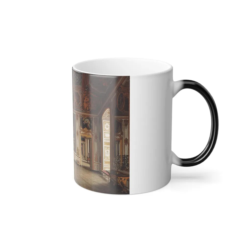 J Jaunbersin (French, circa 1926) The interior of a palace - Oil on Canvas 1926 - Color Changing Mug 11oz - Go Mug Yourself