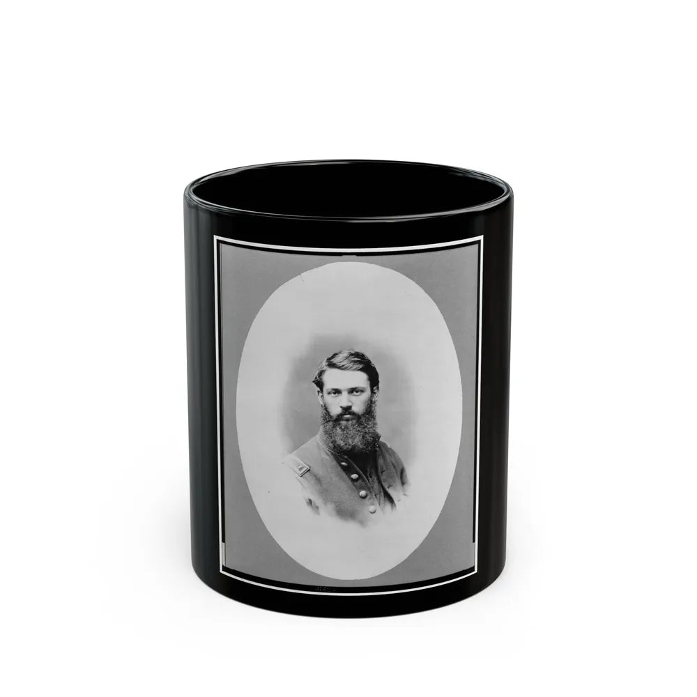 J.M. Schoonmaker, Half-Length Portrait, Facing Front, In Union Uniform (U.S. Civil War) Black Coffee Mug-11oz-Go Mug Yourself