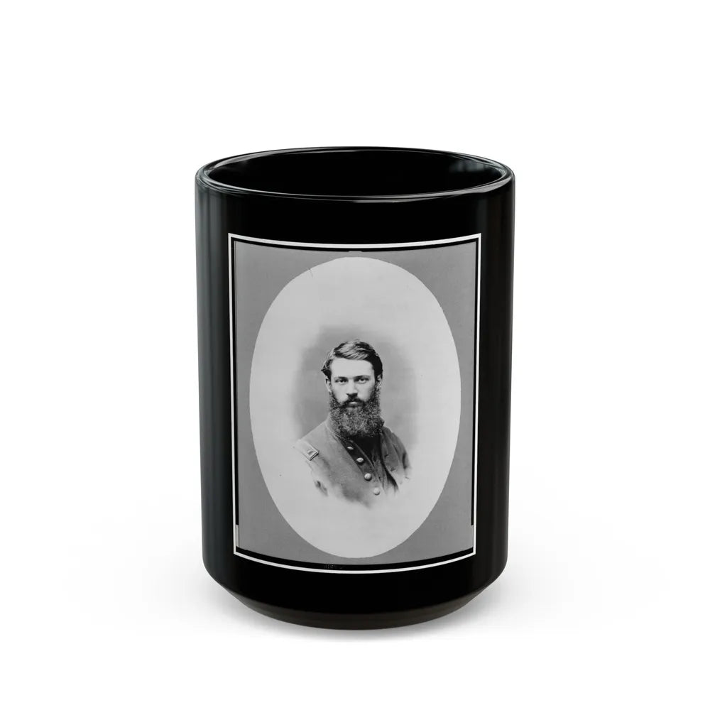 J.M. Schoonmaker, Half-Length Portrait, Facing Front, In Union Uniform (U.S. Civil War) Black Coffee Mug-15oz-Go Mug Yourself