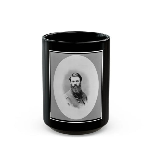 J.M. Schoonmaker, Half-Length Portrait, Facing Front, In Union Uniform (U.S. Civil War) Black Coffee Mug-15oz-Go Mug Yourself