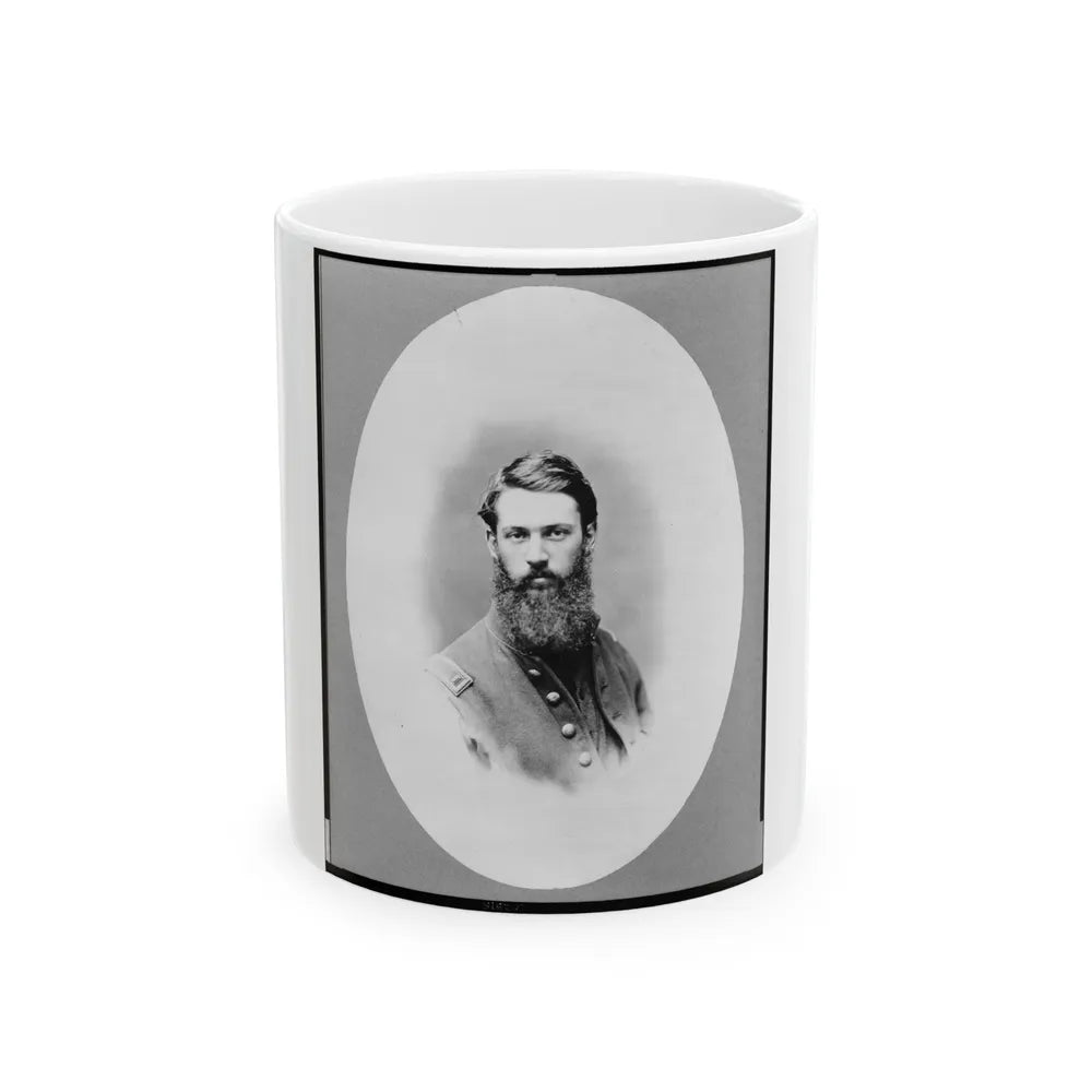 J.M. Schoonmaker, Half-Length Portrait, Facing Front, In Union Uniform (U.S. Civil War) White Coffee Mug-11oz-Go Mug Yourself