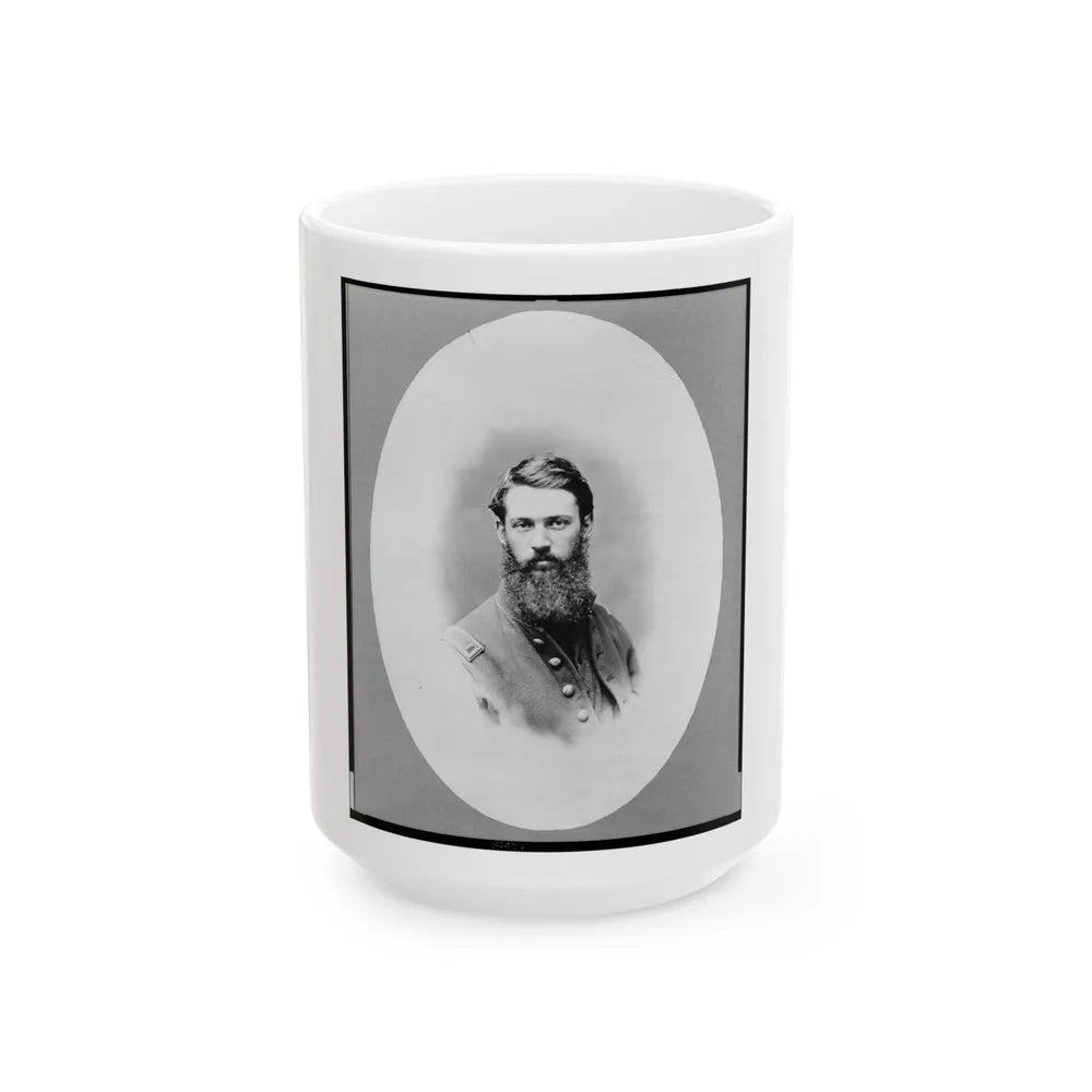 J.M. Schoonmaker, Half-Length Portrait, Facing Front, In Union Uniform (U.S. Civil War) White Coffee Mug-15oz-Go Mug Yourself