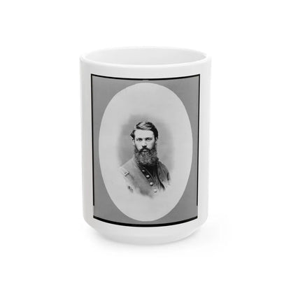 J.M. Schoonmaker, Half-Length Portrait, Facing Front, In Union Uniform (U.S. Civil War) White Coffee Mug-15oz-Go Mug Yourself