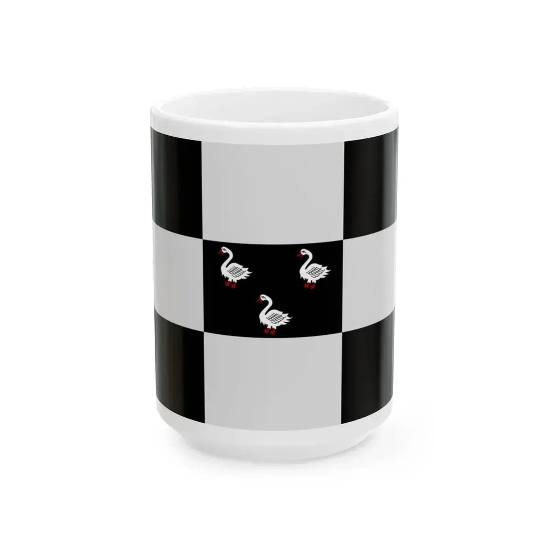 Jabbeke vlag (Belgium) White Coffee Mug 15oz - Go Mug Yourself