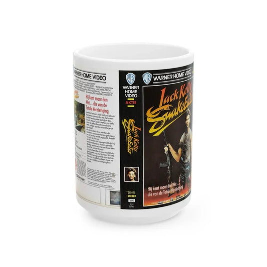 JACK KELLY SNAKEEATER (VHS COVER) - White Coffee Mug 15oz - Go Mug Yourself