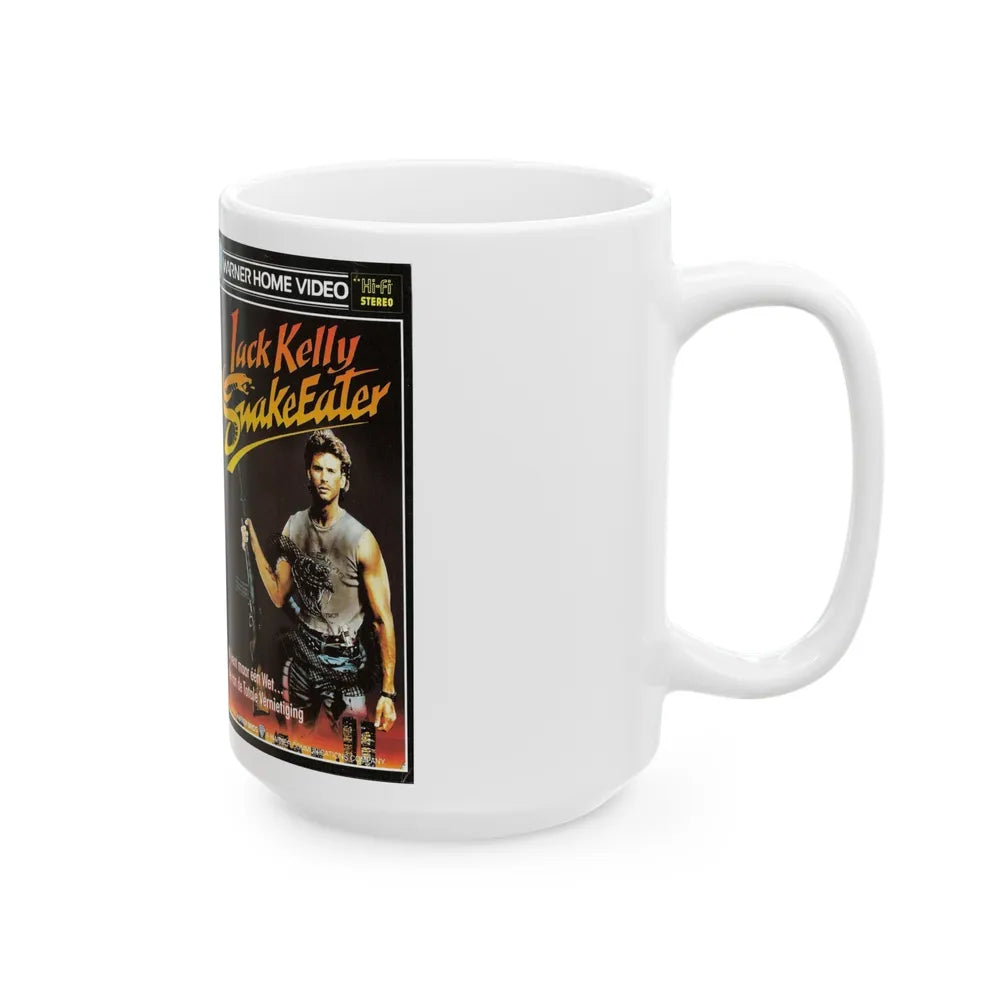 JACK KELLY SNAKEEATER (VHS COVER) - White Coffee Mug-Go Mug Yourself