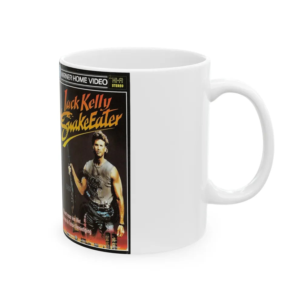 JACK KELLY SNAKEEATER (VHS COVER) - White Coffee Mug-Go Mug Yourself