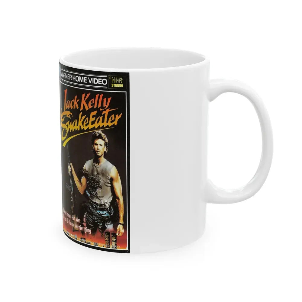 JACK KELLY SNAKEEATER (VHS COVER) - White Coffee Mug - Go Mug Yourself