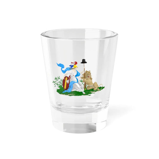 Jack on the navy flag of the Batavian Republic (Netherlands) Shot Glass 1.5oz 1.5oz - Go Mug Yourself