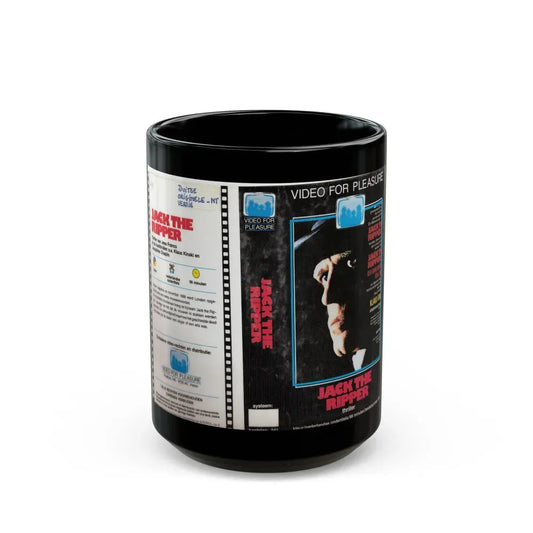 JACK THE RIPPER VIDEO FOR PLEASURE (VHS COVER) - Black Coffee Mug 15oz - Go Mug Yourself