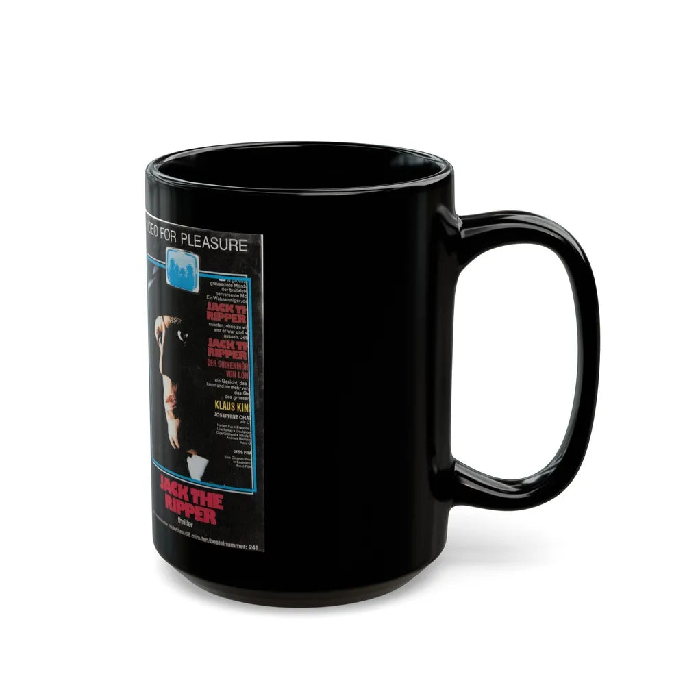 JACK THE RIPPER VIDEO FOR PLEASURE (VHS COVER) - Black Coffee Mug-Go Mug Yourself