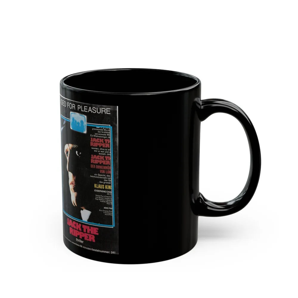 JACK THE RIPPER VIDEO FOR PLEASURE (VHS COVER) - Black Coffee Mug-Go Mug Yourself