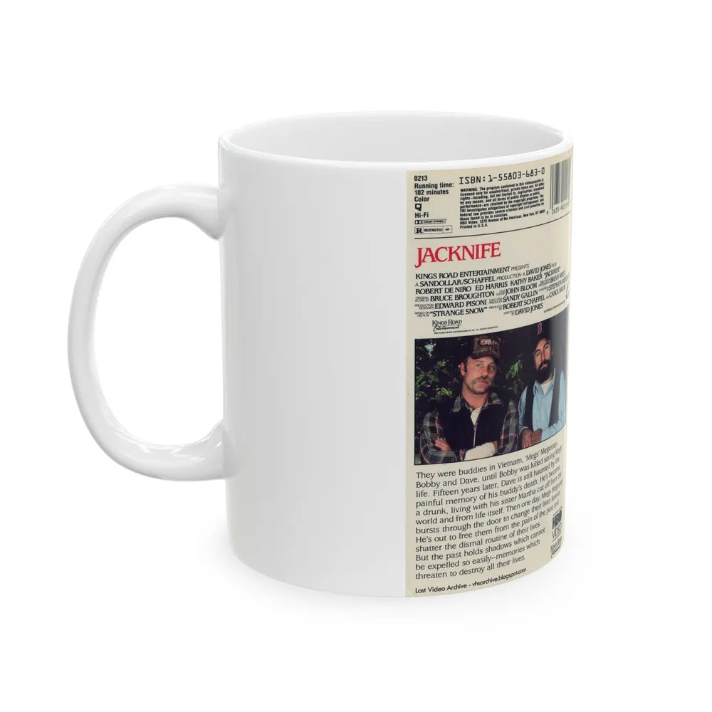 JACKNIFE (VHS COVER) - White Coffee Mug-Go Mug Yourself