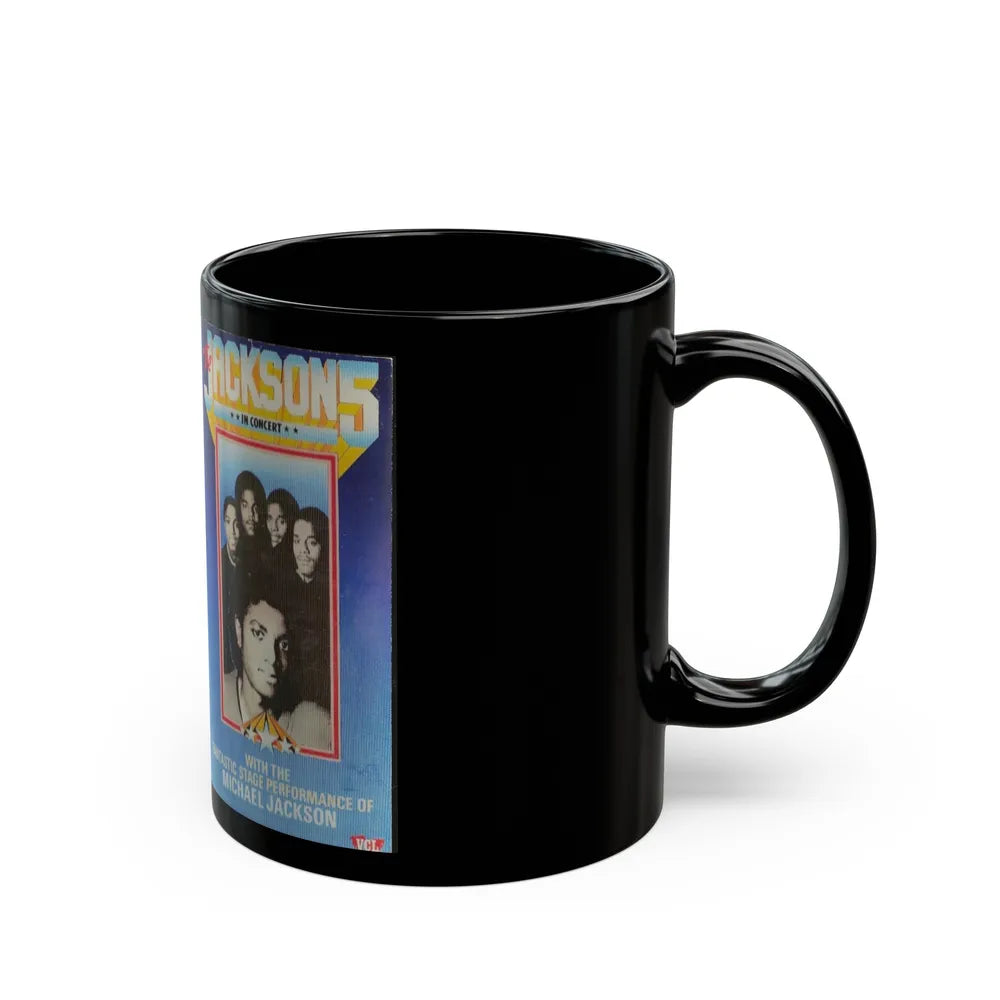 JACKSON 5 IN CONCERT (VHS COVER) - Black Coffee Mug-Go Mug Yourself