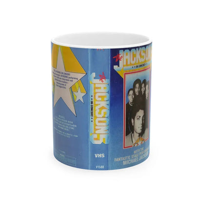 JACKSON 5 IN CONCERT (VHS COVER) - White Coffee Mug 11oz - Go Mug Yourself