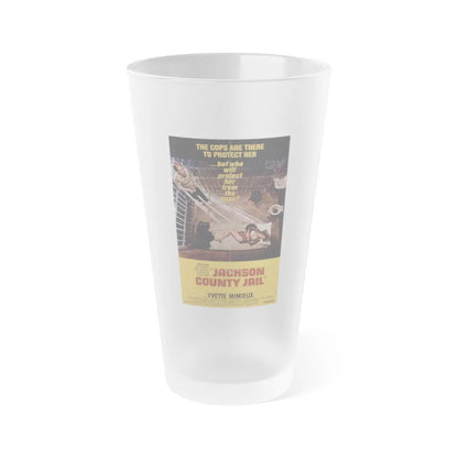 JACKSON COUNTY JAIL 1976 Movie Poster - Frosted Pint Glass 16oz-16oz-Frosted-Go Mug Yourself