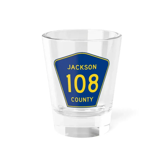 Jackson County Route 108 AL (Alabama) (Road Sign) Shot Glass 1.5oz 1.5oz - Go Mug Yourself