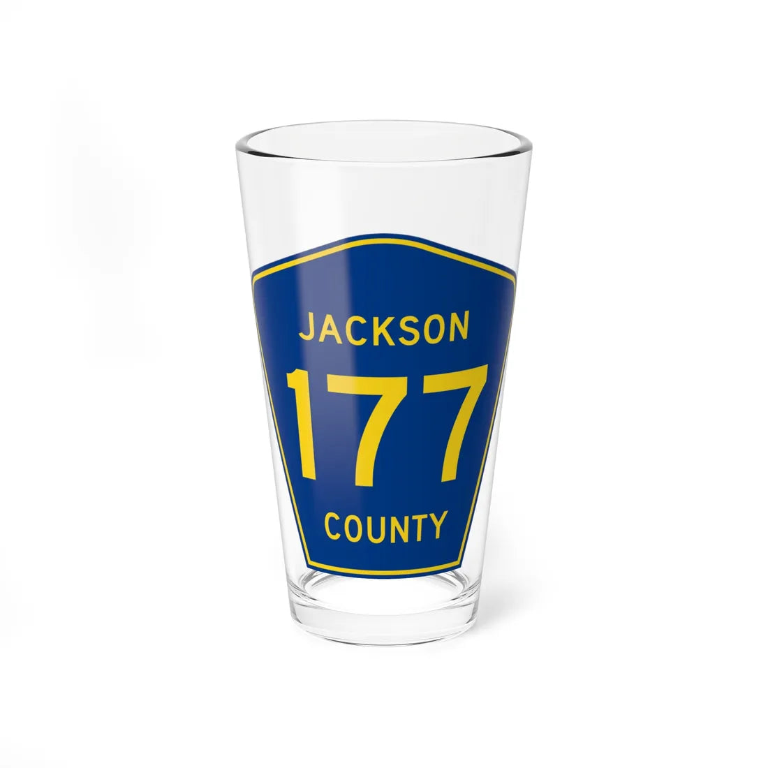 Jackson County Route 177 AR (Arkansas) (Road Sign) Pint Glass 16oz 16oz - Go Mug Yourself