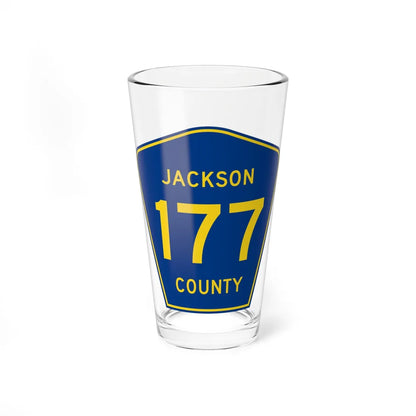 Jackson County Route 177 AR (Arkansas) (Road Sign) Pint Glass 16oz 16oz - Go Mug Yourself