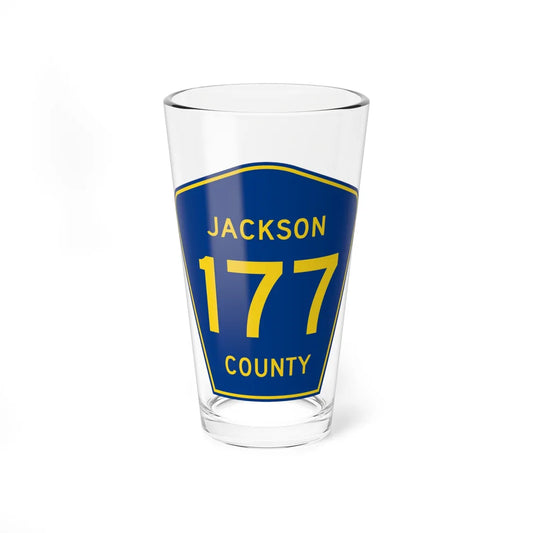Jackson County Route 177 AR (Arkansas) (Road Sign) Pint Glass 16oz 16oz - Go Mug Yourself