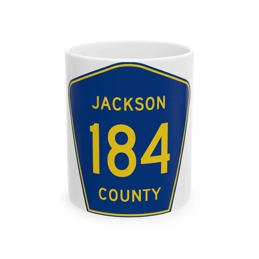 Jackson County Route 184 AL (Alabama) (Road Sign) White Coffee Mug 11oz - Go Mug Yourself
