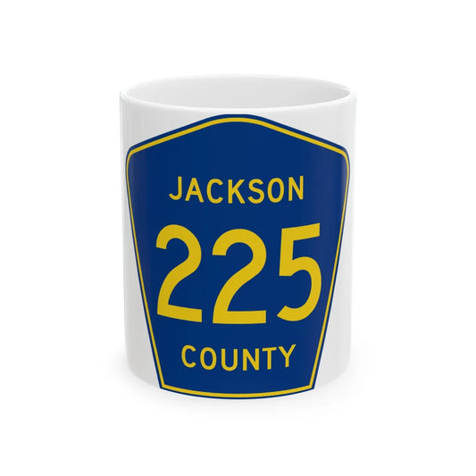 Jackson County Route 225 AL (Alabama) (Road Sign) White Coffee Mug 11oz - Go Mug Yourself