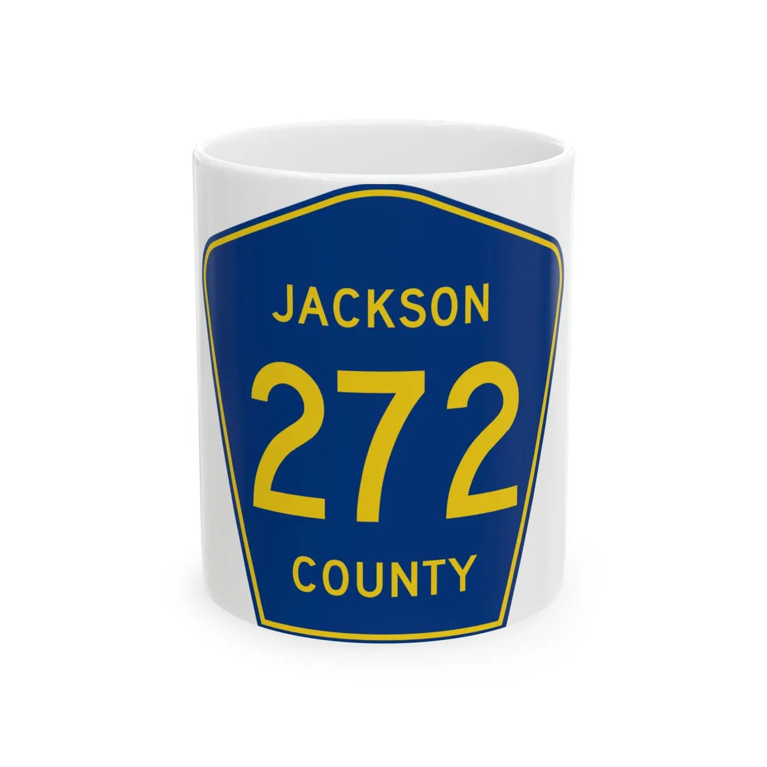 Jackson County Route 272 AL (Alabama) (Road Sign) White Coffee Mug 11oz - Go Mug Yourself