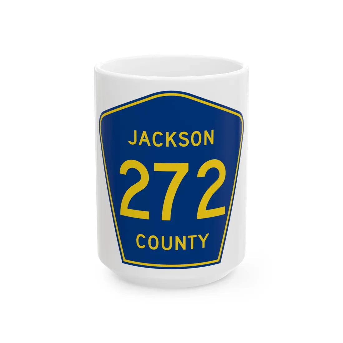 Jackson County Route 272 AL (Alabama) (Road Sign) White Coffee Mug 15oz - Go Mug Yourself