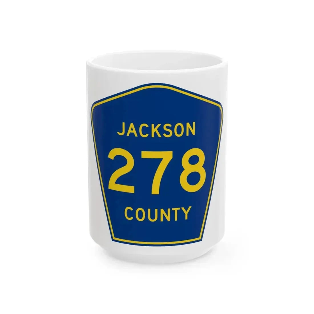 Jackson County Route 278 AR (Arkansas) (Road Sign) White Coffee Mug 15oz - Go Mug Yourself