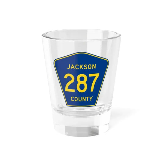 Jackson County Route 287 AL (Alabama) (Road Sign) Shot Glass 1.5oz 1.5oz - Go Mug Yourself