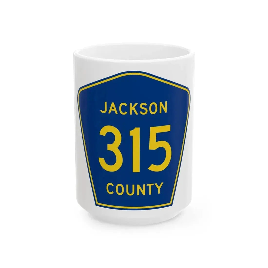 Jackson County Route 315 AR (Arkansas) (Road Sign) White Coffee Mug 15oz - Go Mug Yourself