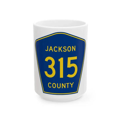 Jackson County Route 315 AR (Arkansas) (Road Sign) White Coffee Mug 15oz - Go Mug Yourself