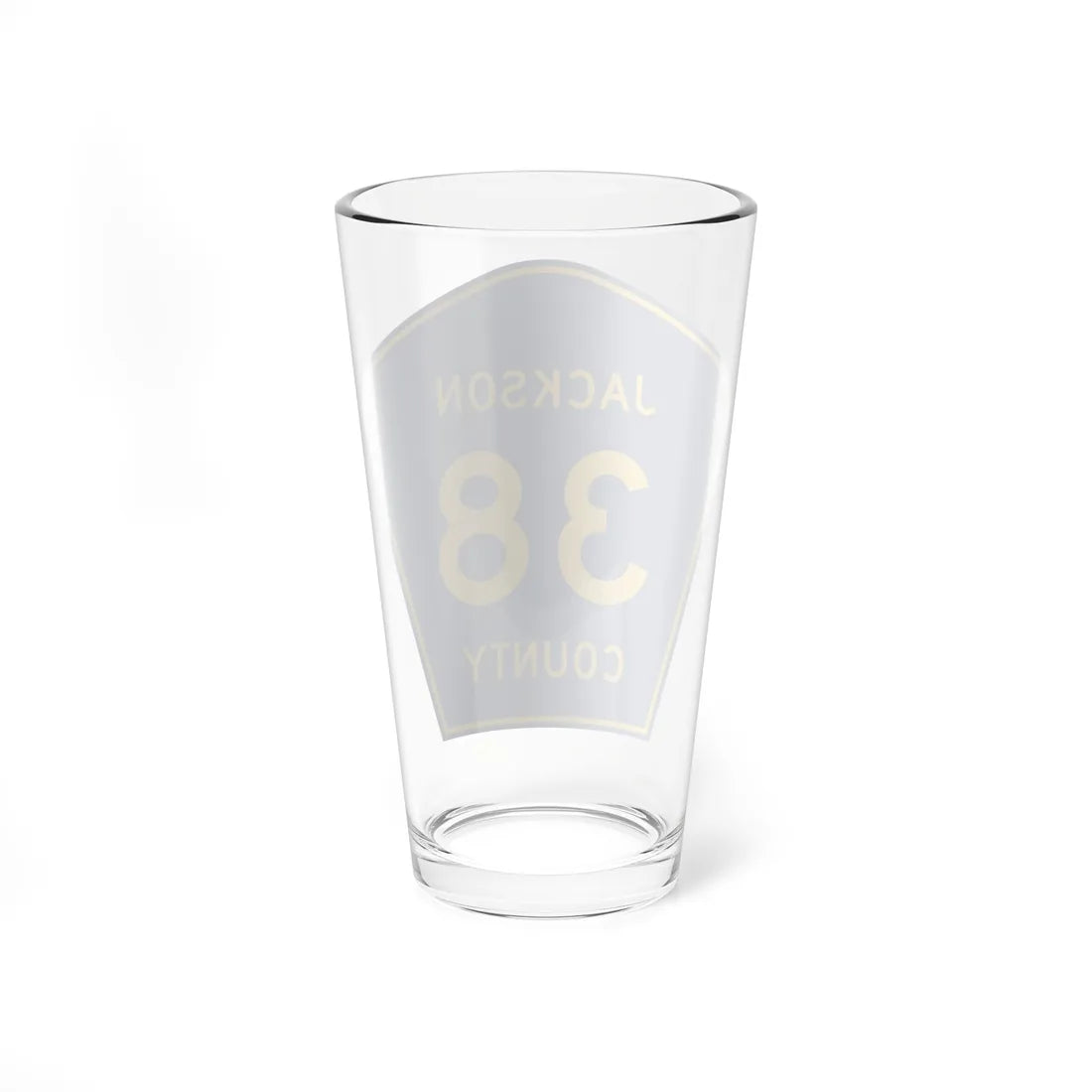 Jackson County Route 38 AR (Arkansas) (Road Sign) Pint Glass 16oz - Go Mug Yourself