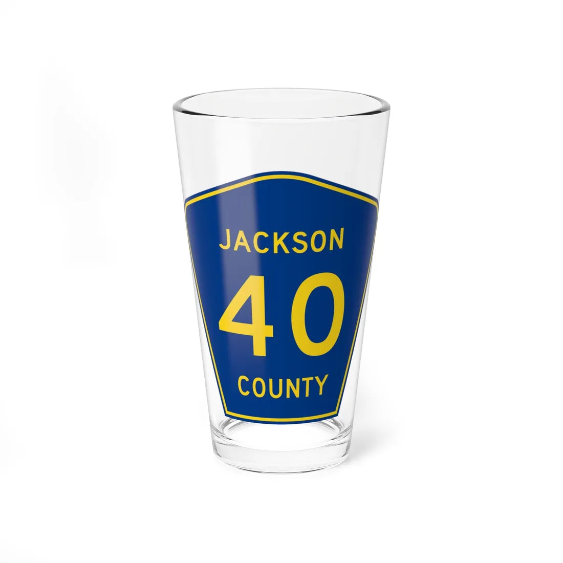 Jackson County Route 40 AR (Arkansas) (Road Sign) Pint Glass 16oz 16oz - Go Mug Yourself