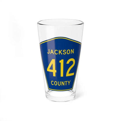 Jackson County Route 412 AL (Alabama) (Road Sign) Pint Glass 16oz 16oz - Go Mug Yourself