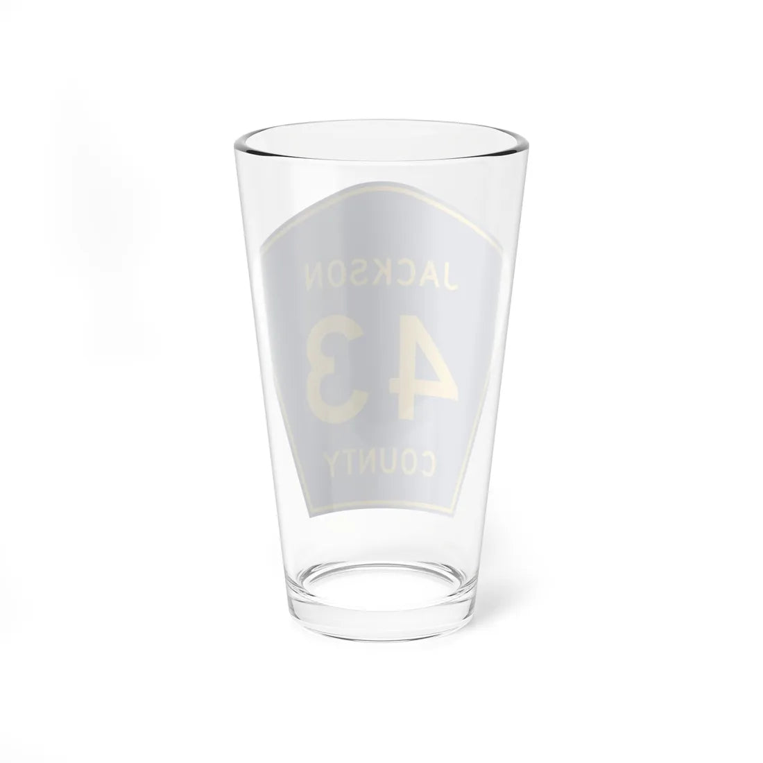 Jackson County Route 43 AR (Arkansas) (Road Sign) Pint Glass 16oz - Go Mug Yourself
