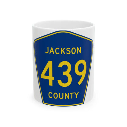 Jackson County Route 439 AL (Alabama) (Road Sign) White Coffee Mug 11oz - Go Mug Yourself