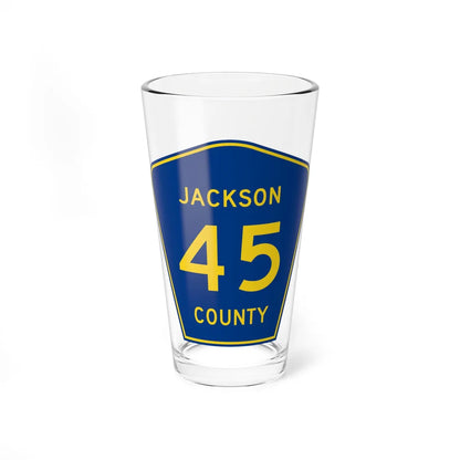 Jackson County Route 45 AR (Arkansas) (Road Sign) Pint Glass 16oz 16oz - Go Mug Yourself