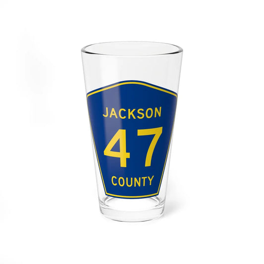 Jackson County Route 47 AR (Arkansas) (Road Sign) Pint Glass 16oz 16oz - Go Mug Yourself