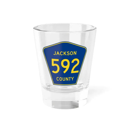 Jackson County Route 592 AL (Alabama) (Road Sign) Shot Glass 1.5oz 1.5oz - Go Mug Yourself