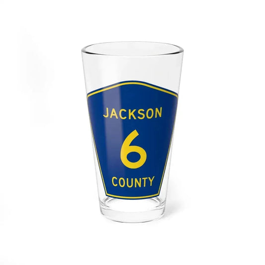 Jackson County Route 6 AL (Alabama) (Road Sign) Pint Glass 16oz 16oz - Go Mug Yourself
