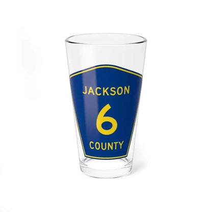Jackson County Route 6 AL (Alabama) (Road Sign) Pint Glss 16oz 16oz - Go Mug Yourself