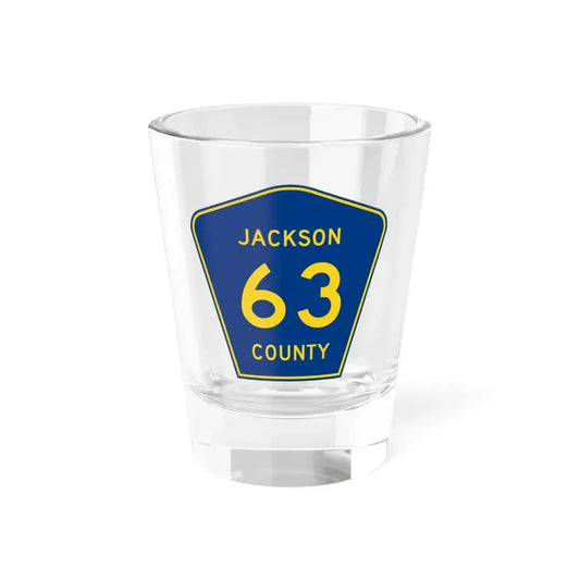 Jackson County Route 63 AL (Alabama) (Road Sign) Shot Glass 1.5oz 1.5oz - Go Mug Yourself