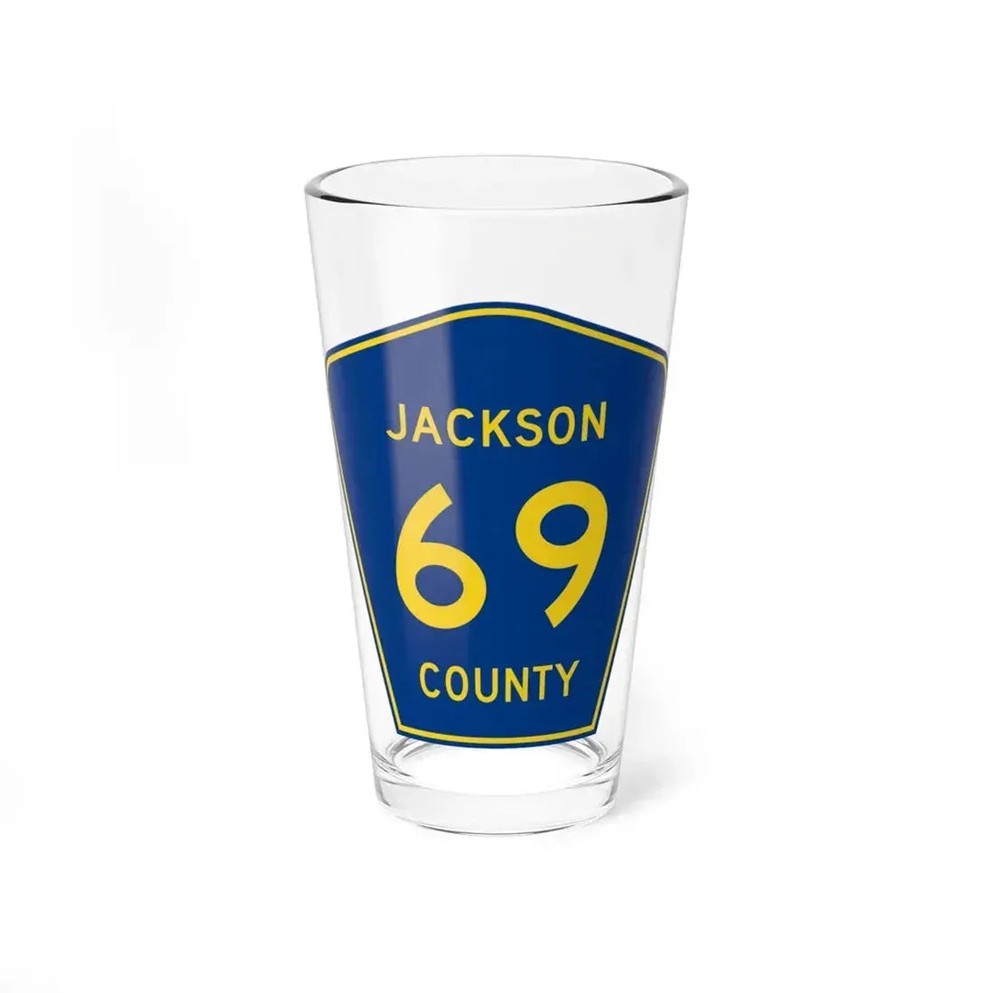 Jackson County Route 69 AL (Alabama) (Road Sign) Pint Glass 16oz 16oz - Go Mug Yourself