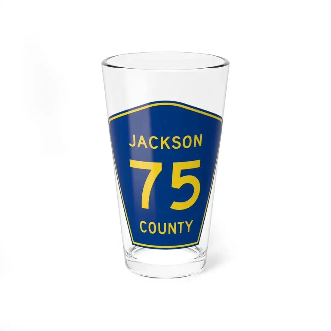 Jackson County Route 75 AL (Alabama) (Road Sign) Pint Glass 16oz 16oz - Go Mug Yourself