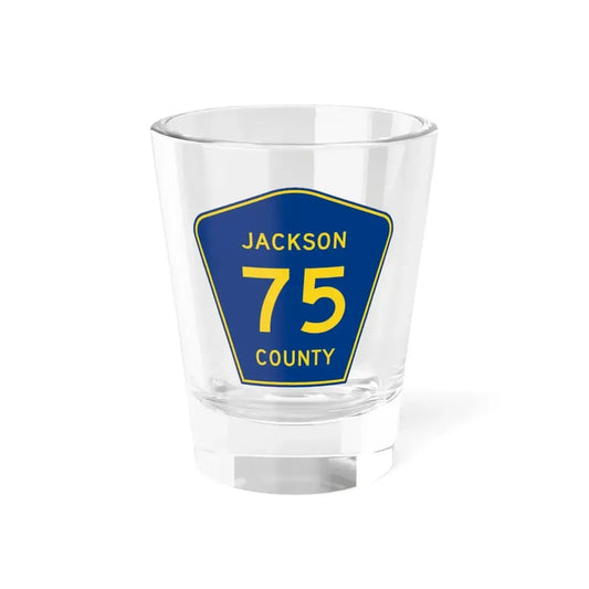 Jackson County Route 75 AL (Alabama) (Road Sign) Shot Glass 1.5oz 1.5oz - Go Mug Yourself