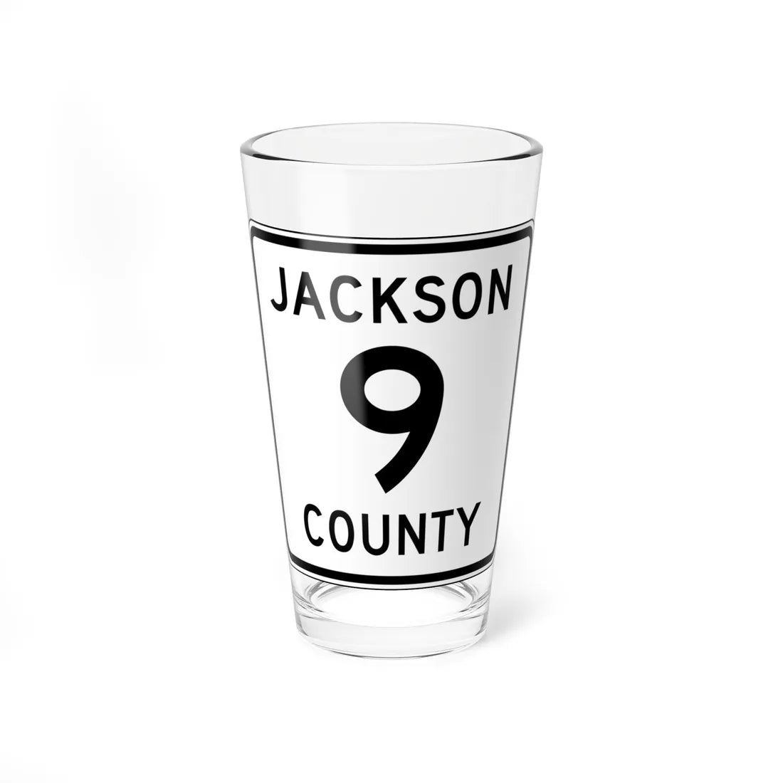 Jackson County Route 9 MN (Minnesota) (Road Sign) Pint Glass 16oz 16oz - Go Mug Yourself