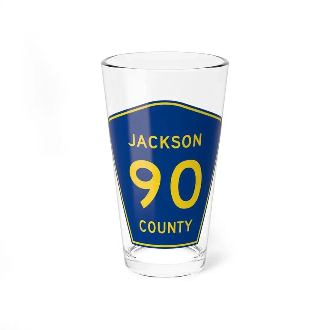 Jackson County Route 90 AL (Alabama) (Road Sign) Pint Glass 16oz 16oz - Go Mug Yourself